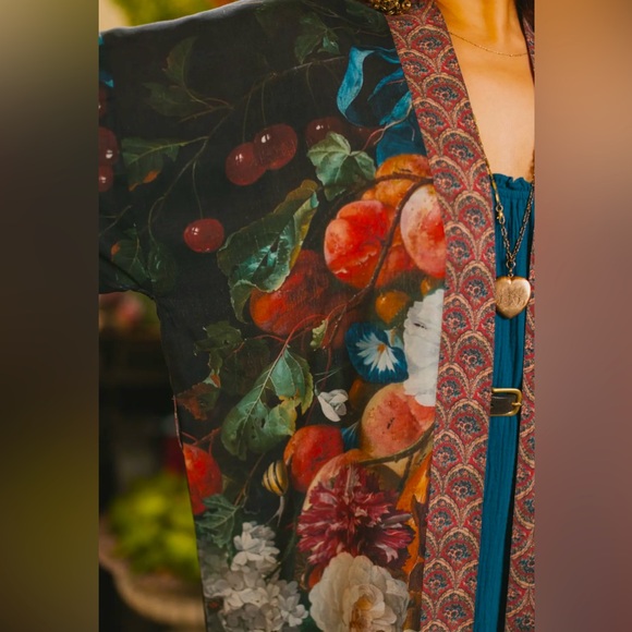 ⭐️Market of Stars⭐️ Flight of Fancy Vintage Art Boho Long Duster - Picture 6 of 17